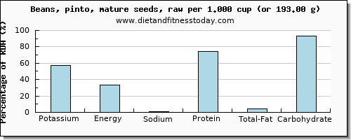 potassium and nutritional content in pinto beans